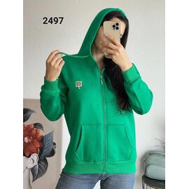 Кофта спортивна жіноча тепла 2497 green р.42-48 "FSN" недорого оптом від прямого постачальника