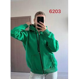 Фотография Кофта спортивная женская тёплая 6203 green р.42-48 "FSN" недорого оптом от прямого поставщика