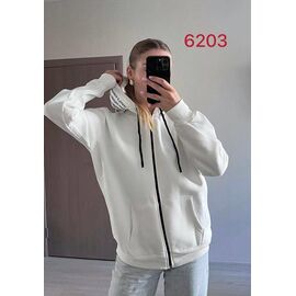Фотография Кофта спортивная женская тёплая 6203 white р.42-48 "FSN" недорого оптом от прямого поставщика