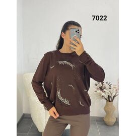 Фотография Свитер женский 7022 brown р.46-52 "FSN" недорого оптом от прямого поставщика