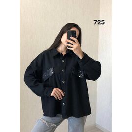 Сорочка жіноча 725 black р.50-54 "FSN" недорого оптом від прямого постачальника