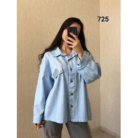 Сорочка жіноча 725 l.blue р.50-54 "FSN" недорого оптом від прямого постачальника