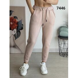 Фотография Штаны спортивные женские тёплые 7446 beige р.42-48 "FSN" недорого оптом от прямого поставщика