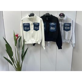 Фотография Кофта спортивная женская тёплая 0001 black р.S-L "X-Ray" недорого оптом от прямого поставщика