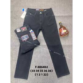 Джинси чоловічі F-8864D2 black р.33-38 "God Baron" недорого оптом від прямого постачальника