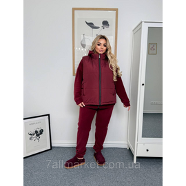 Фотография Костюм 3-ка женский спортивный флис+плащевка (46-60) "LADA" недорого от прямого поставщика