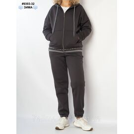 Спортивний костюм жіночий на блискавці тринитка на флісі батал 52,54,56,58 (6кв) "NOWEMBER"