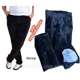 Фотография Спортивные штаны женские, прямые на меху/батал р-ры 6xl -9xl (микс цв)"STELLA" недорого от прямого поставщика