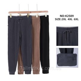 Фотография Спортивные штаны женские, на манжете на меху р-ры 46-54 (микс цв)"STELLA" недорого от прямого поставщика