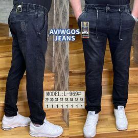 Джинси чоловічі L-969 black р.29-38 "God Baron" недорого оптом від прямого постачальника