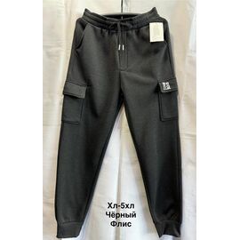 Фотография Штаны спортивные мужские утеплённые 2421 black р.XL-5XL "WELL" недорого оптом от прямого поставщика