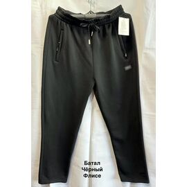 Фотография Штаны спортивные мужские утеплённые 2425 black р.6XL-10XL "WELL" недорого оптом от прямого поставщика