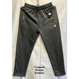 Фотография Штаны спортивные мужские утеплённые 3032 d.grey р.M-3XL "WELL" недорого оптом от прямого поставщика