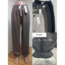 Фотография Штаны спортивные женские тёплые 4981 d.grey р.L-3XL "WELL" недорого оптом от прямого поставщика