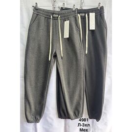 Фотография Штаны спортивные женские тёплые 4981 grey р.L-3XL "WELL" недорого оптом от прямого поставщика