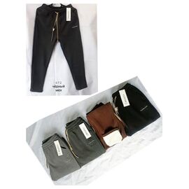 Фотография Штаны спортивные женские тёплые 672 l.grey р.2XL-6XL "WELL" недорого оптом от прямого поставщика