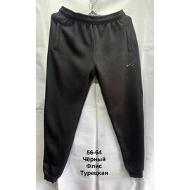 Фотография Штаны спортивные мужские утеплённые MH1396 black р.56-64 "WELL" недорого оптом от прямого поставщика