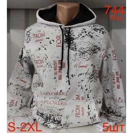 Худи чоловічий ND180-744 white р.S-2XL "EMRE" недорого оптом від прямого постачальника