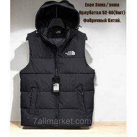 Жилетка чоловіча євро зима з капюшоном Норт Фейс р-ри 52-60 (2кв) "SKAY" купити недорого від прямого постачальника