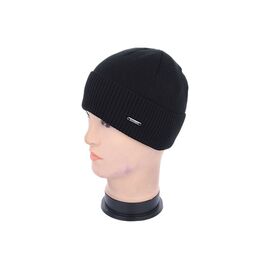 Шапка чоловіча зимова MW043-1 на флісі black р.56-62 "Angelica" недорого оптом від прямого постачальника