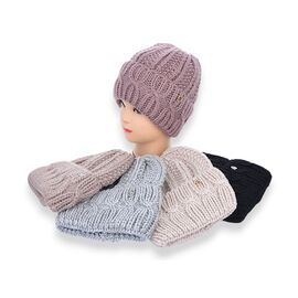 Шапка зимова жіноча PW001-2 на флісі mix р.56-60 "Angelica" недорого оптом від прямого постачальника