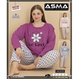 Піжама тепла жіноча 16305 purple р.L-4XL "SHELLY" недорого оптом від прямого постачальника