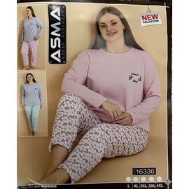 Піжама тепла жіноча 16336 grey-green р.L-4XL "SHELLY" недорого оптом від прямого постачальника