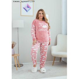 Піжама тепла жіноча 41239 powder р.3XL-5XL "SHELLY" недорого оптом від прямого постачальника