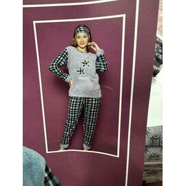 Піжама тепла жіноча HW28 grey р.M-2XL "SHELLY" недорого оптом від прямого постачальника