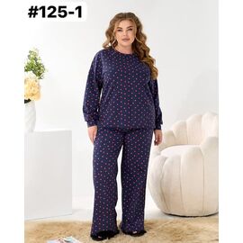 Фотография Костюм женский 125-1 navy р.46-56 "ZLATA" недорого оптом от прямого поставщика