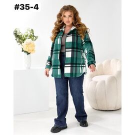 Фотография Рубашка тёплая женская 35-4 green р.54-60 "ZLATA" недорого оптом от прямого поставщика