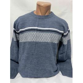 Светр чоловічий SB1372 blue р.3XL-5XL "Sabihina" недорого оптом від прямого постачальника