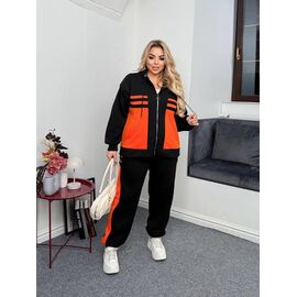 Фотография Костюм спортивный женский 940 black-orange р.50-60 "Seven Zikina" недорого оптом от прямого поставщика