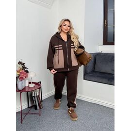 Фотография Костюм спортивный женский 940 brown р.50-60 "Seven Zikina" недорого оптом от прямого поставщика