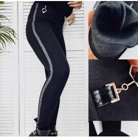 Лосини жіночі теплі 10318 black р.XL-4XL "Amok" недорого оптом від прямого постачальника