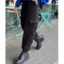 Штани спортивні жіночі теплі 8052 black р.S-XL "Amok" недорого оптом від прямого постачальника