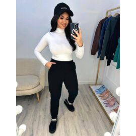 Штани спортивні жіночі теплі 80023 black р.XL-4XL "Amok" недорого оптом від прямого постачальника