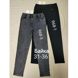 Фотография Джинсы утеплённые женские 968-1 black р.31-36 "Immei" недорого оптом от прямого поставщика