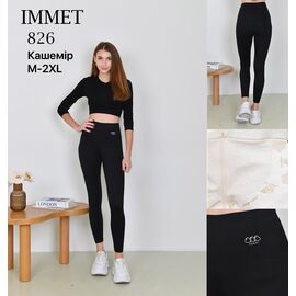 Фотография Лосины женские тёплые 826 black р.M-2XL "Immei" недорого оптом от прямого поставщика