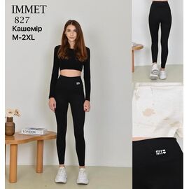 Фотография Лосины женские тёплые 827 black р.M-2XL "Immei" недорого оптом от прямого поставщика