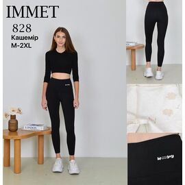 Фотография Лосины женские тёплые 828 black р.M-2XL "Immei" недорого оптом от прямого поставщика