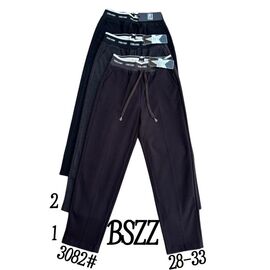 Штани спортивні жіночі теплі 3082 black р.28-33 "Immei" недорого оптом від прямого постачальника