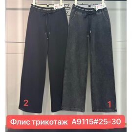 Штани спортивні жіночі теплі A9115-1 black р.25-30 "Immei" недорого оптом від прямого постачальника