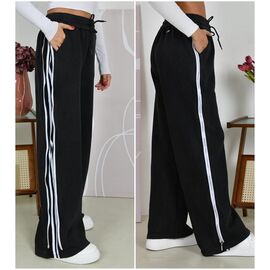 Штани спортивні жіночі теплі 6065 black р.M-XL "Immei" недорого оптом від прямого постачальника