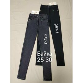Джинси жіночі утеплені 957-1 black р.25-30 "Immei" недорого оптом від прямого постачальника
