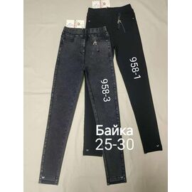 Джинси жіночі утеплені 958-1 black р.25-30 "Immei" недорого оптом від прямого постачальника
