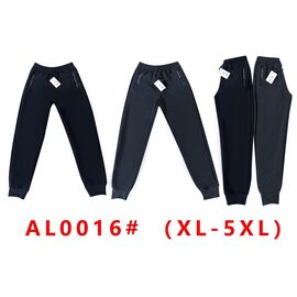 Штани спортивні чоловічі утеплені G9-AL0016 black р.XL-5XL "ZERO" недорого оптом від прямого постачальника