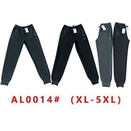 Фотография Штаны спортивные мужские утеплённые G11-AL0014 black р.XL-5XL "ZERO" недорого оптом от прямого поставщика