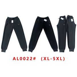 Фотография Штаны спортивные мужские утеплённые G15-AL0022 black р.XL-5XL "ZERO" недорого оптом от прямого поставщика