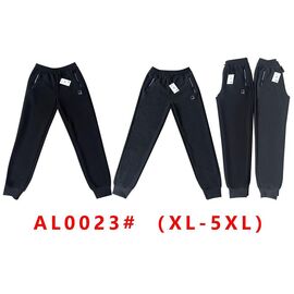 Фотография Штаны спортивные мужские утеплённые G17-AL0023 black р.XL-5XL "ZERO" недорого оптом от прямого поставщика